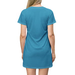 Load image into Gallery viewer, Turquoise Portrait T-Shirt Dress by Kiki Spring

