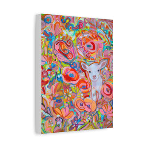 Playful Colorful Abstract Flowers and Kid Art Print by Kiki Spring