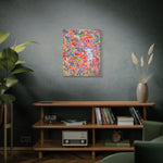 Load image into Gallery viewer, Playful Colorful Abstract Flowers and Kid Art Print by Kiki Spring
