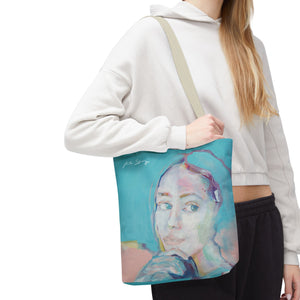 Turquoise Tote Bag for Leisure Time on the Beach or Shopping