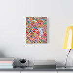 Load image into Gallery viewer, Playful Colorful Abstract Flowers and Kid Art Print by Kiki Spring

