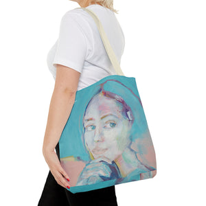 Turquoise Tote Bag for Leisure Time on the Beach or Shopping