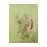 Load image into Gallery viewer, Abstract painting with green and brown tones on a light green background

