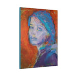 Load image into Gallery viewer, A vibrant canvas print featuring an abstract portrait of a woman with bold colors and emotional expression.
