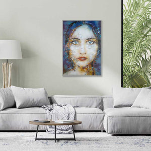Celine - a fascinating large original mixed media painting