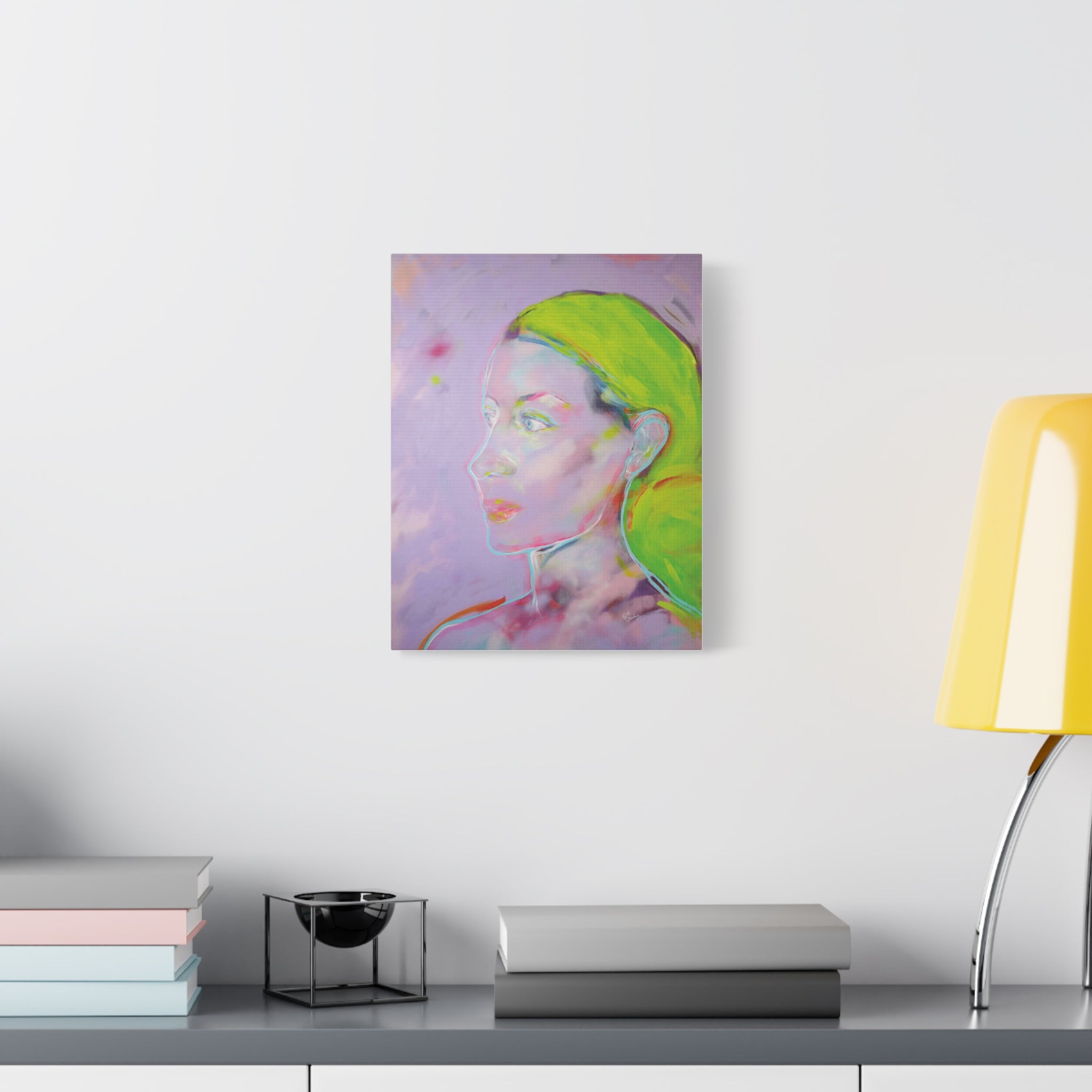 light living room shelf violet portrait art print