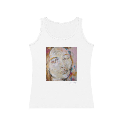 Artistic Women's Tank Top - Abstract Portrait Design