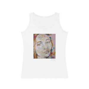 Artistic Women's Tank Top - Abstract Portrait Design