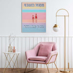 Load image into Gallery viewer, Pink armchair in a room with a &#39;Summer Begins&#39; poster on the wall.

