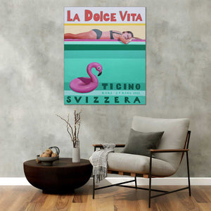 La Dolce Vita (Ticino Switzerland) / Original Pop-Art Painting