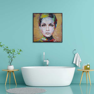 Twiggy - Original Pop-Art Portrait - 100% Upcycled Artwork