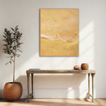 Load image into Gallery viewer, Decorative interior with a painting, table, and plant against a white wall.
