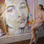 Load image into Gallery viewer, Valerie (Oversized Original Painting on Canvas)
